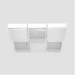 Потолочный светодиодный светильник Ambrella light Orbital Crystal Sand FS1510 WH/SD 144W D540*540