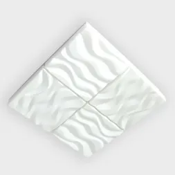 Потолочный светодиодный светильник Ambrella light Orbital Parrus FP2381 WH 128W D500*500