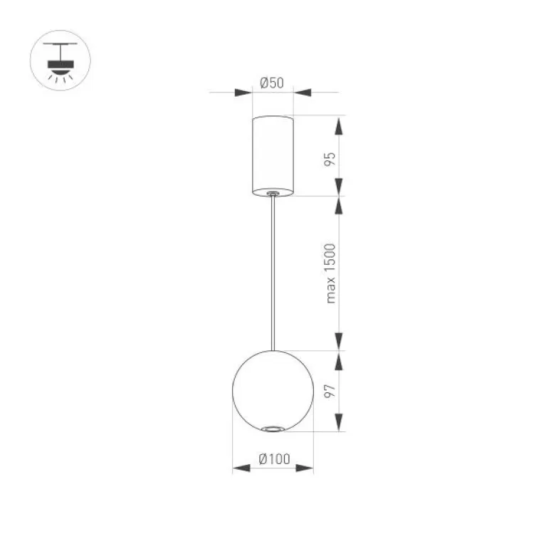 Подвесной светодиодный светильник Arlight SP-Elementa-Orb-R100-9W Day4000 032762