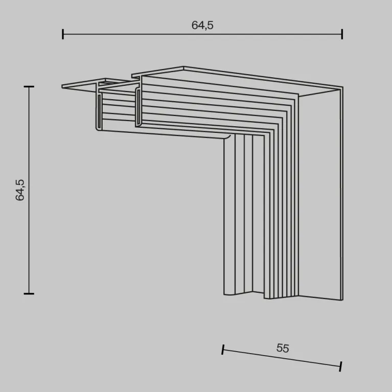 Коннектор угловой внутренний Maytoni Basity TRA172ICL-12B