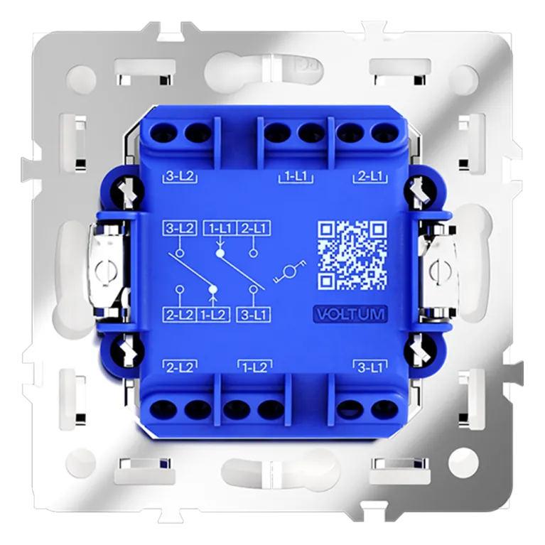 Проходной переключатель двухклавишный Voltum S70 VLS020301
