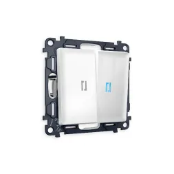 Комплект механизма 2-кл проходного выключателя с подсветкой Ambrella Volt Alfa MA104040
