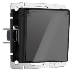 Розетка с заземлением, крышкой и шторками Werkel 4690389197734 W1171248 a064043
