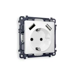 Комплект механизма розетки 2USB A+A 18W (быстрая зарядка) с/з Ambrella Volt Alfa MA109010