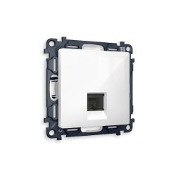 Комплект механизма телефонной розетки RJ-11(4P4C) со шторкой Ambrella Volt Alfa MA112030