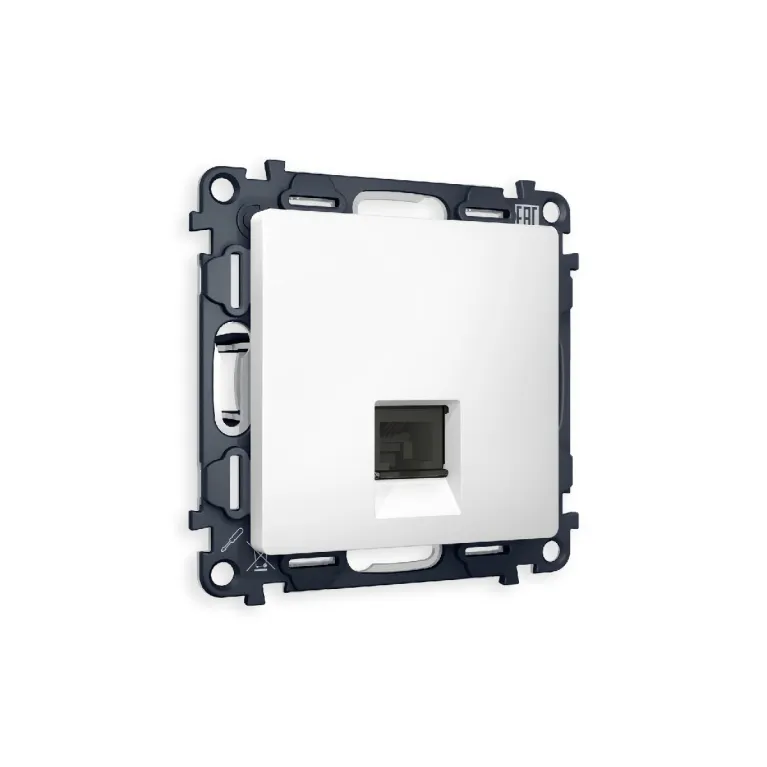 Комплект механизма телефонной розетки RJ-11(4P4C) со шторкой Ambrella Volt Alfa MA132030