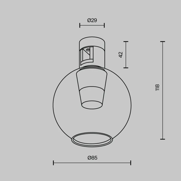 Трековый магнитный светильник Maytoni Bubble TR148-1-3W4K-PT