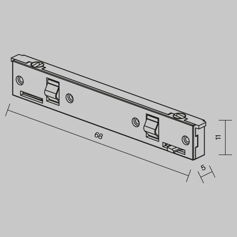 Коннектор питания прямой Maytoni Levity TRA184IPC-1B