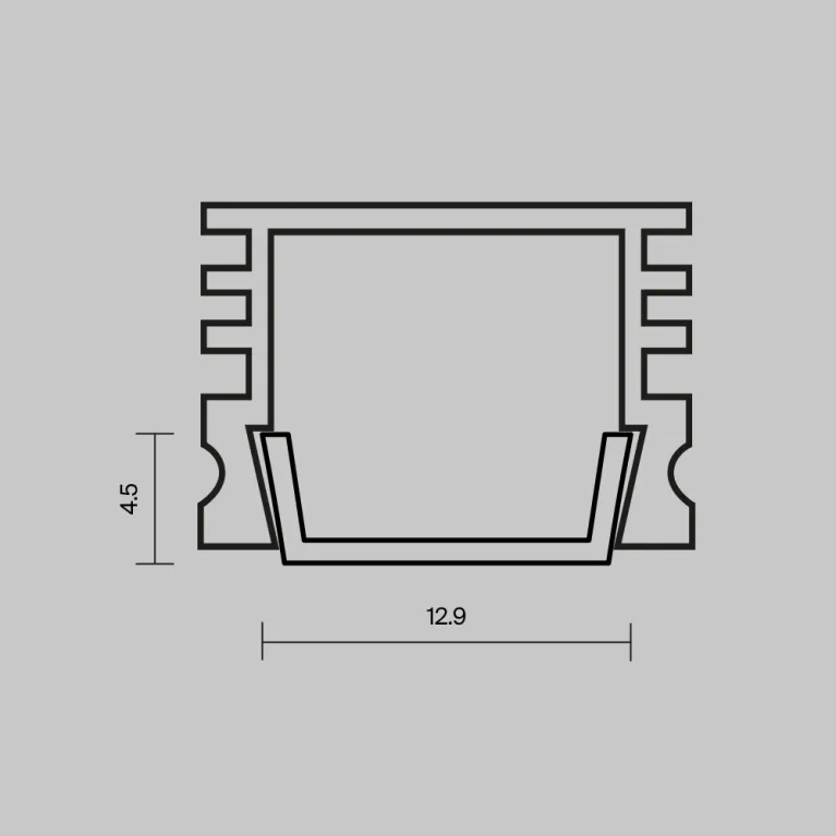 Рассеиватель для профиля 1612 Maytoni Led Strip ALM-005-B-DF-2M 642024