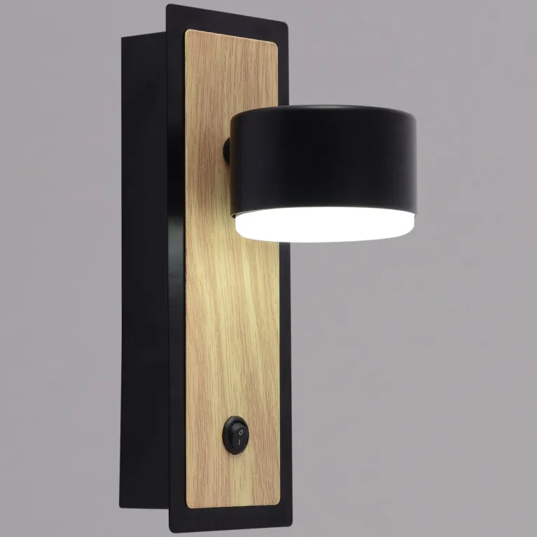 Бра Reluce 12540-0.2-01 BK+WOOD