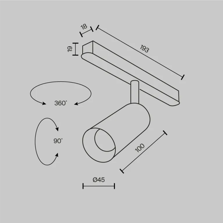 Трековый магнитный светильник Maytoni Focus Led TR032-2-5W2.7K-M-B