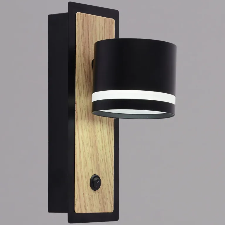 Бра Reluce 22540-0.2-01 BK+WOOD