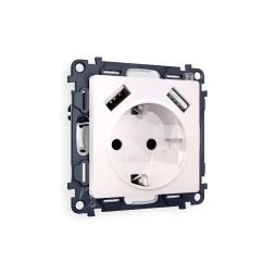 Комплект механизма розетки 2USB A+A 18W (быстрая зарядка) с/з Ambrella Volt Alfa MA209010