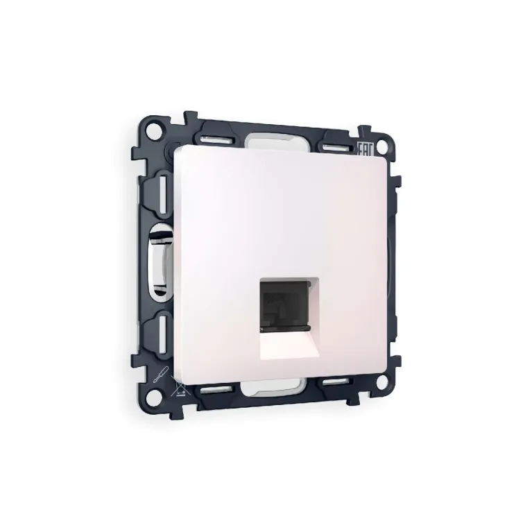Комплект механизма компьютерной розетки RJ-45(8P8C) CAT6 со шторкой Ambrella Volt Alfa MA212010