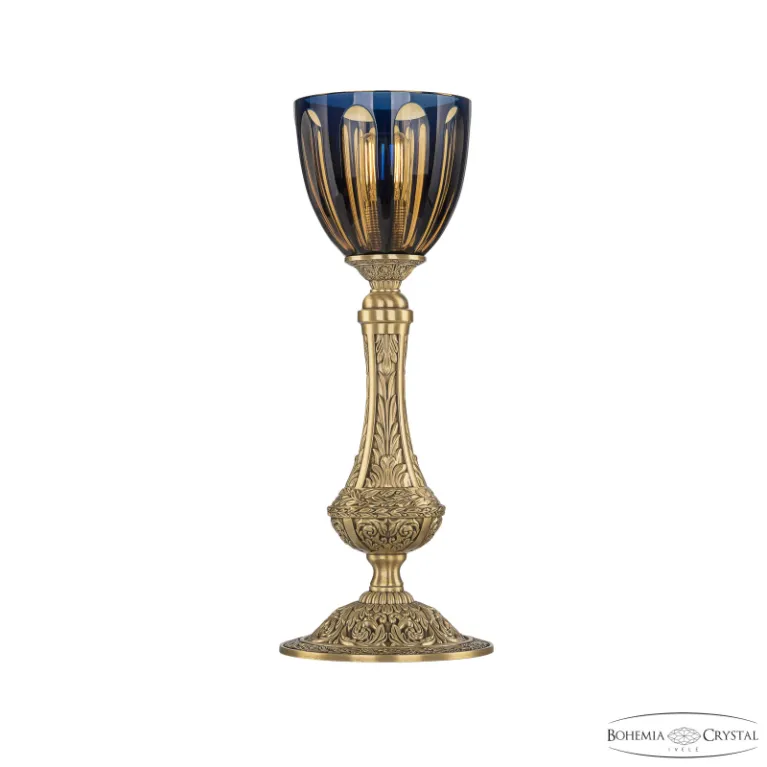 Настольная лампа Bohemia Ivele Crystal Florence 71100L/15 FP P1 Amber-Blue/H-1H