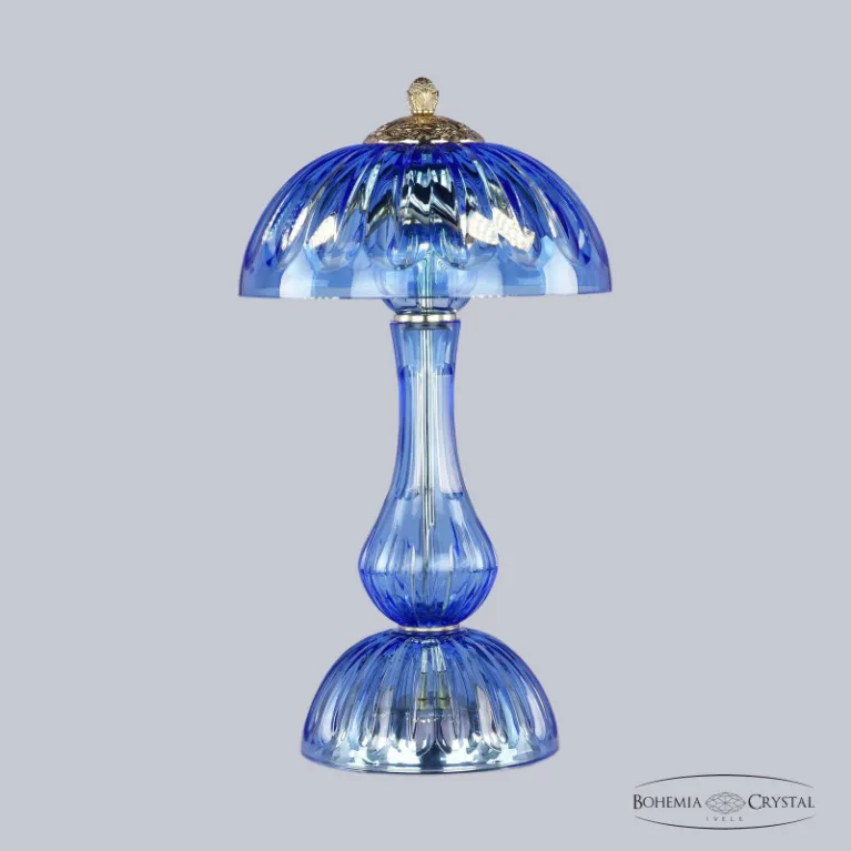 Настольная лампа Bohemia Ivele Crystal 1371L/3/25 G Aquamarine/M-1H
