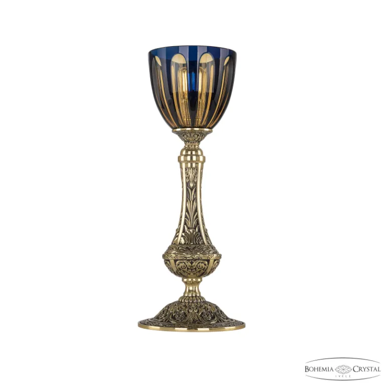 Настольная лампа Bohemia Ivele Crystal Florence 71100L/15 GB P1 Amber-Blue/H-1H