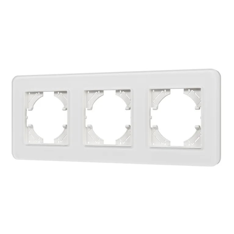 Рамка на 3 поста стеклянная Arlight FRM-OMALI-SFGS-3-WH 049712