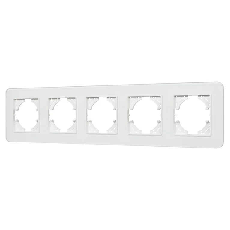 Рамка на 5 постов стеклянная Arlight FRM-OMALI-SFGS-5-WH 049720