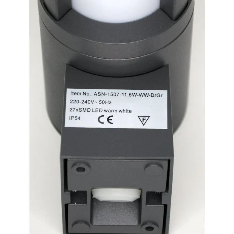 Уличный настенный светодиодный светильник Elvan PJ-1507/1-11.5W-WW-Gr