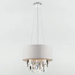 Подвесная люстра Eurosvet Amantea 10106/6 хром/прозрачный хрусталь Strotskis