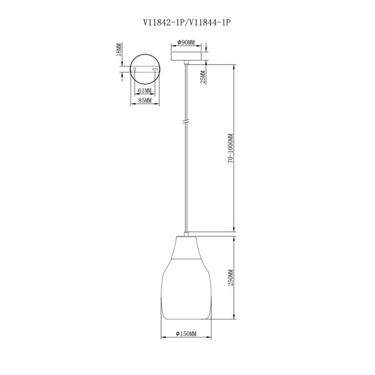 Подвесной светильник Moderli Adalina V11844-1P