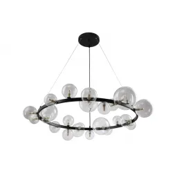 Подвесная люстра Crystal Lux AGATA SP24 BLACK/TRANSPARENTE