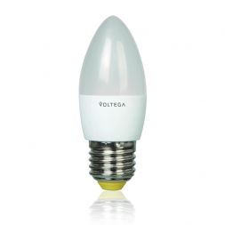 Лампа светодиодная Voltega E27 5.4W 2800К свеча матовая VG4-C2E27warm5W 5743