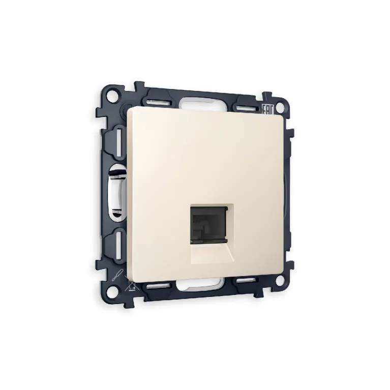 Комплект механизма телефонной розетки RJ-11(4P4C) со шторкой Ambrella Volt Alfa MA332030