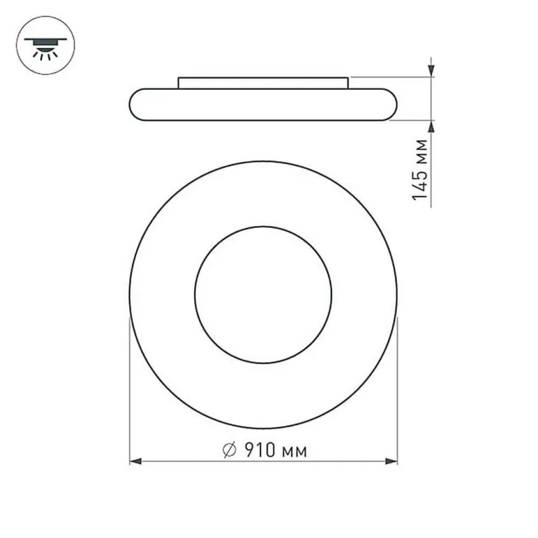 Потолочный светодиодный светильник Arlight Alt-Tor-BB910SW-120W Warm White 022751