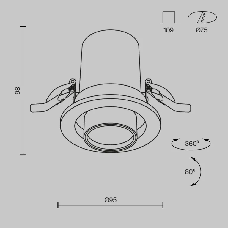 Встраиваемый светодиодный спот Maytoni Technical Hidden DL045-01-10W3K-W