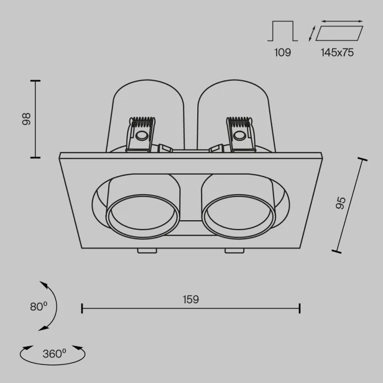 Встраиваемый светодиодный спот Maytoni Technical Hidden DL045-02-10W3K-W