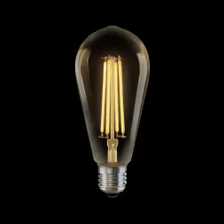 Лампа светодиодная филаментная Voltega E27 6W 2800К золотая VG10-ST64Gwarm6W 5526
