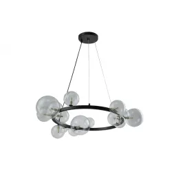 Подвесная люстра Crystal Lux AGATA SP15 BLACK/TRANSPARENTE