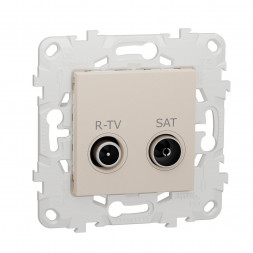 Розетка R-TV/SAT проходная Schneider Electric Unica New NU545644