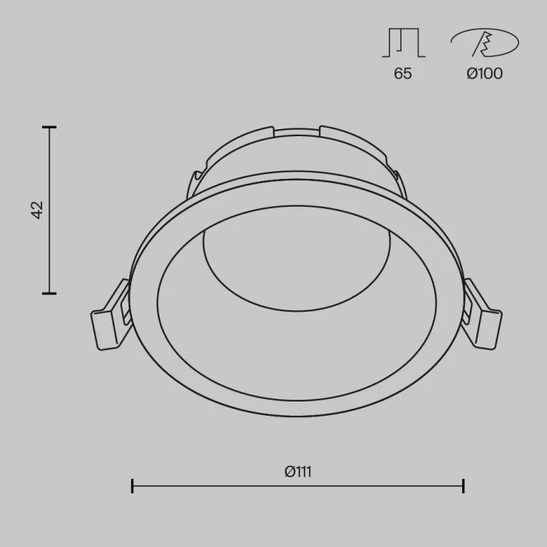 Встраиваемый светильник Maytoni Technical Share DL126-GX53-WB