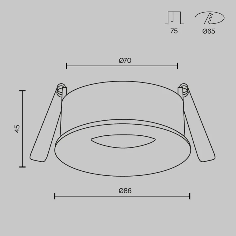 Встраиваемый светильник Maytoni Technical Slim DL027-GU10-W
