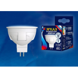 Лампа светодиодная диммируемая (UL-00003989) GU5.3 6W 4000K матовая LED-JCDR 6W/NW/GU5.3/FR/DIM PLP0 Лампа светодиодная диммируемая (UL-00003989) GU5.3 6W 4000K матовая LED-JCDR 6W/NW/GU5.3/FR/DIM PLP0