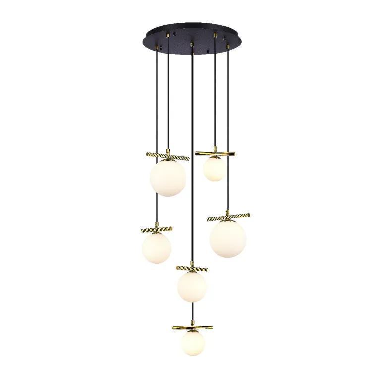 Каскадная люстра iLamp Golden 2134-6D BR+MBK