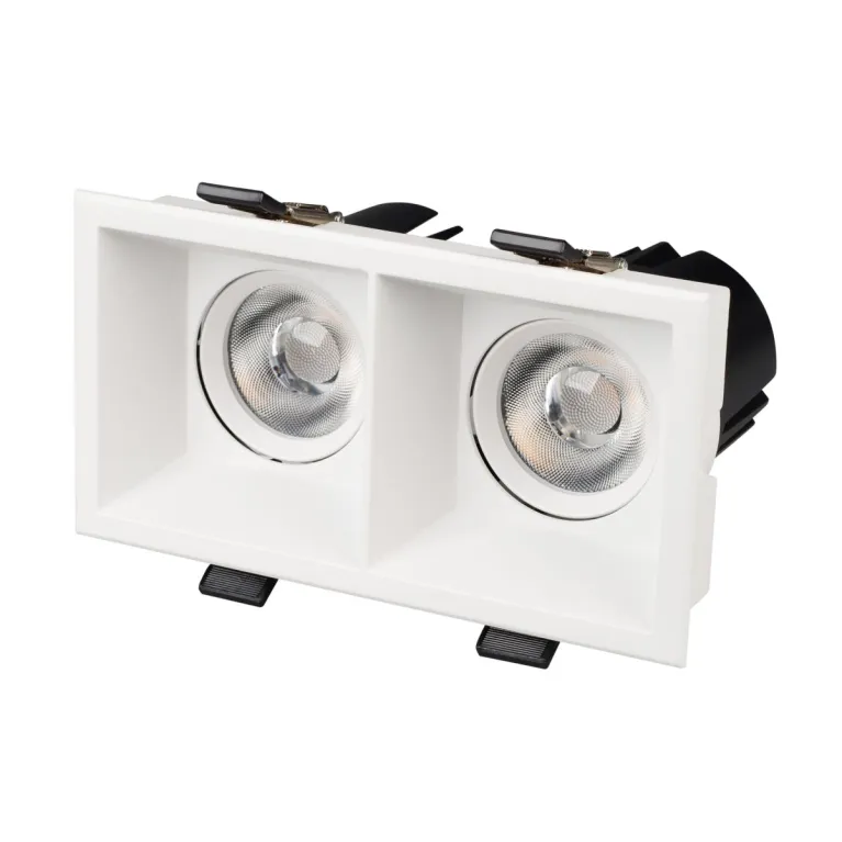 Карданный светильник Arlight MS-FLOW-BUILT-S157x85-2x12W Warm3000 (WH, 38 deg, 230V) 053778