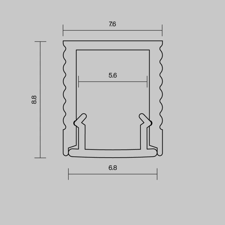 Профиль накладной Maytoni Led Strip ALM-0809-S-2M 631010