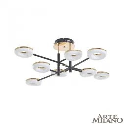 Потолочный светильник Arte Milano Ferrara 272999/8 BK/GD