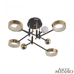 Потолочный светильник Arte Milano Ferrara 273299/8 BK/GD