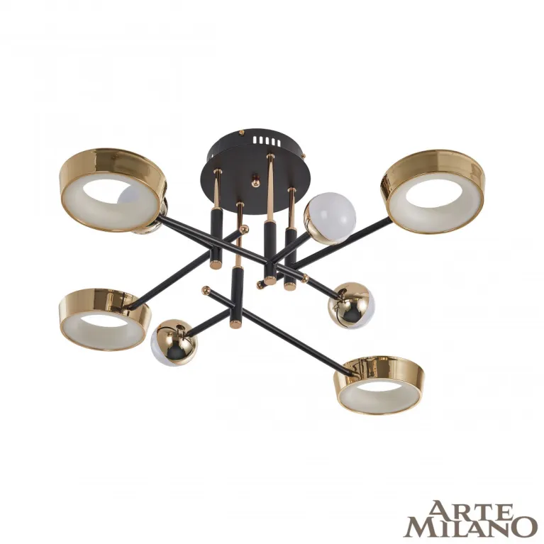 Потолочный светильник Arte Milano Ferrara 273299/8 BK/GD