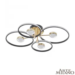 Потолочный светильник Arte Milano Ferrara 276140/4+4 BK/GD