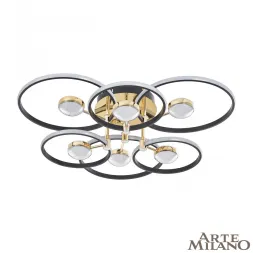 Потолочный светильник Arte Milano Ferrara 276140/6+6 BK/GD
