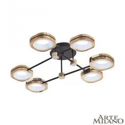 Потолочный светильник Arte Milano Ferrara 277999/6 BK/GD