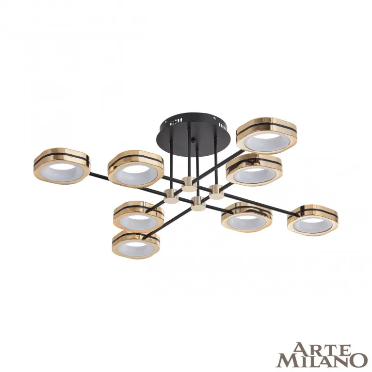 Потолочный светильник Arte Milano Ferrara 277999/8 BK/GD