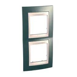 Рамка 2-постовая вертикальная Schneider Electric Unica Хамелеон MGU6.004V.524