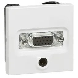 Розетка аудио/видео HD15+Jack3.5 Legrand Valena белая 770082